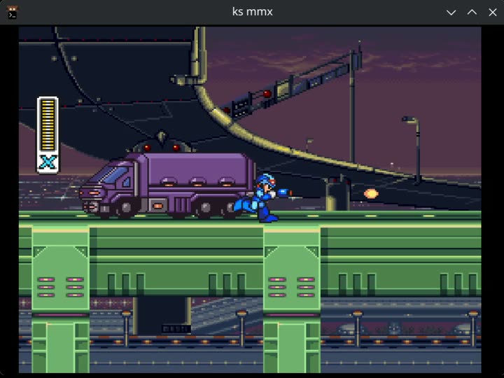 Mega Man X running in Kitty via katzensteg